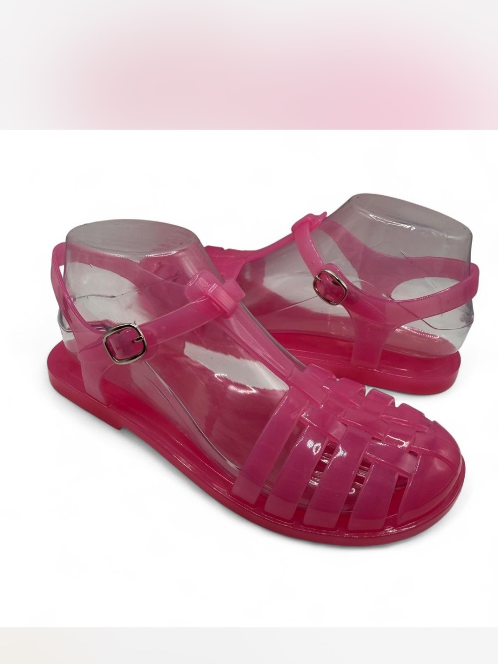 Old Navy Translucent Pink Jelly Fisherman Sandals